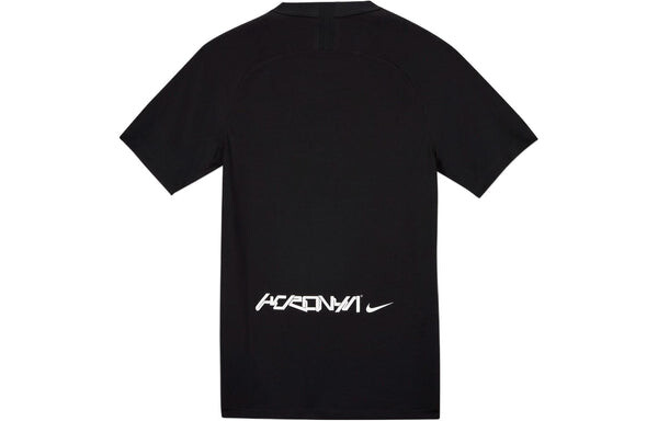 Футболка Nike x ACRONYM Crossover Fan Edition Printing Logo V neck Short Sleeve US Edition Black, черный — фото 2