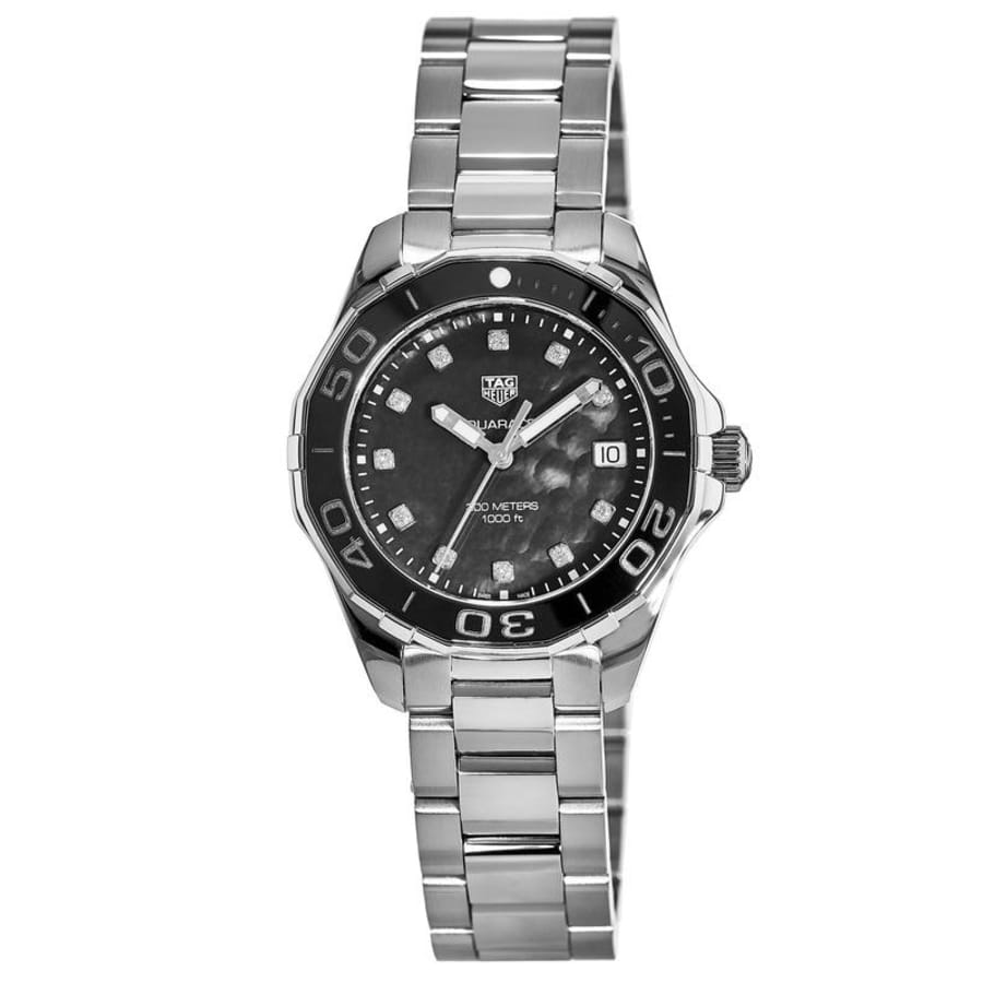 

Tag Heuer Aquaracer Lady 300M 35MM черные перламутровые бриллиантовые женские часы WAY131M.BA0748