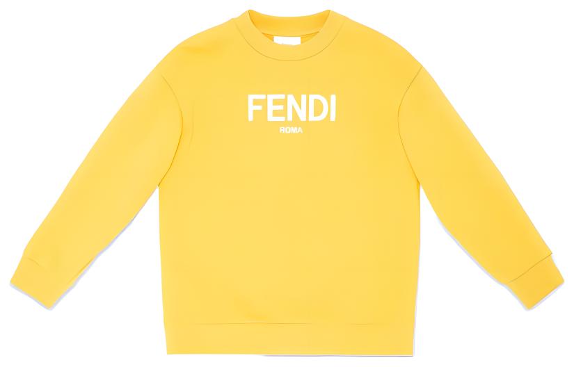 

Fendi Детская толстовка FW22 желтого цвета