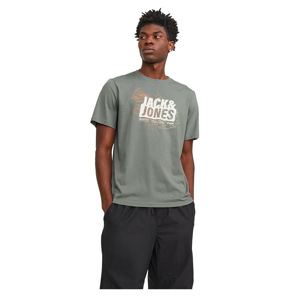 

Футболка Jack & Jones Map Logo, серый