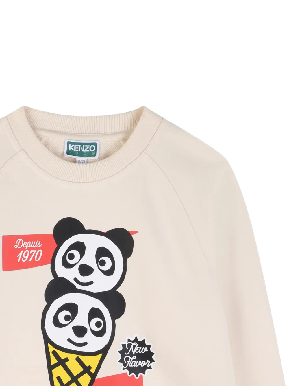 Толстовка с графичным принтом Kenzo Kids, бежевый — фото 3