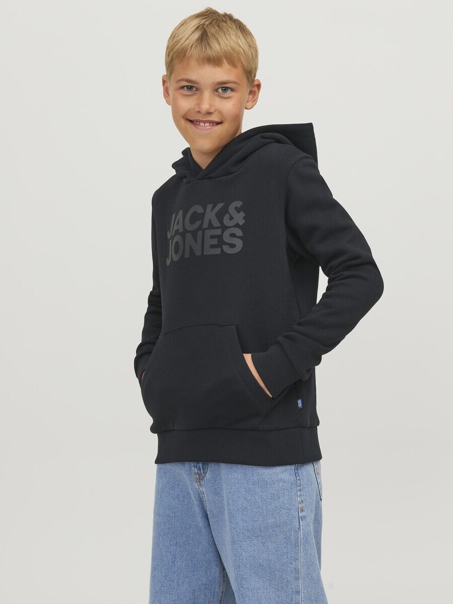 Толстовка Jack & Jones Junior Regular fit JJECORP, черный — фото 2