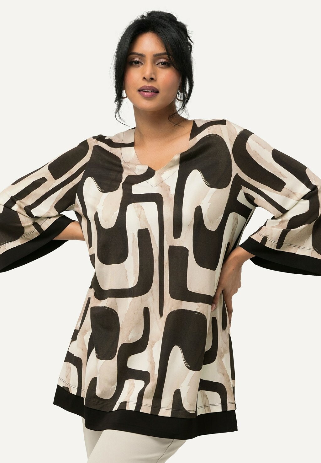 

Туника RETRO 3/4 SLEEVE SLINKY Ulla Popken, бежевый