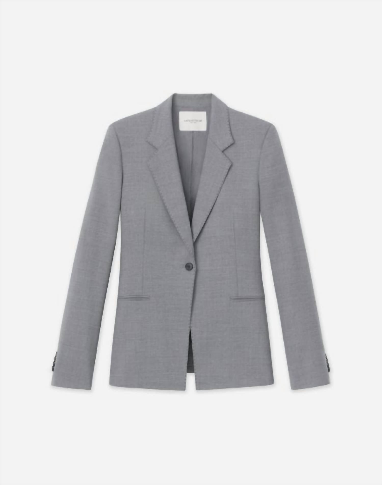 

Блейзер на одной пуговице в сером цвете Lafayette 148, цвет grey heather