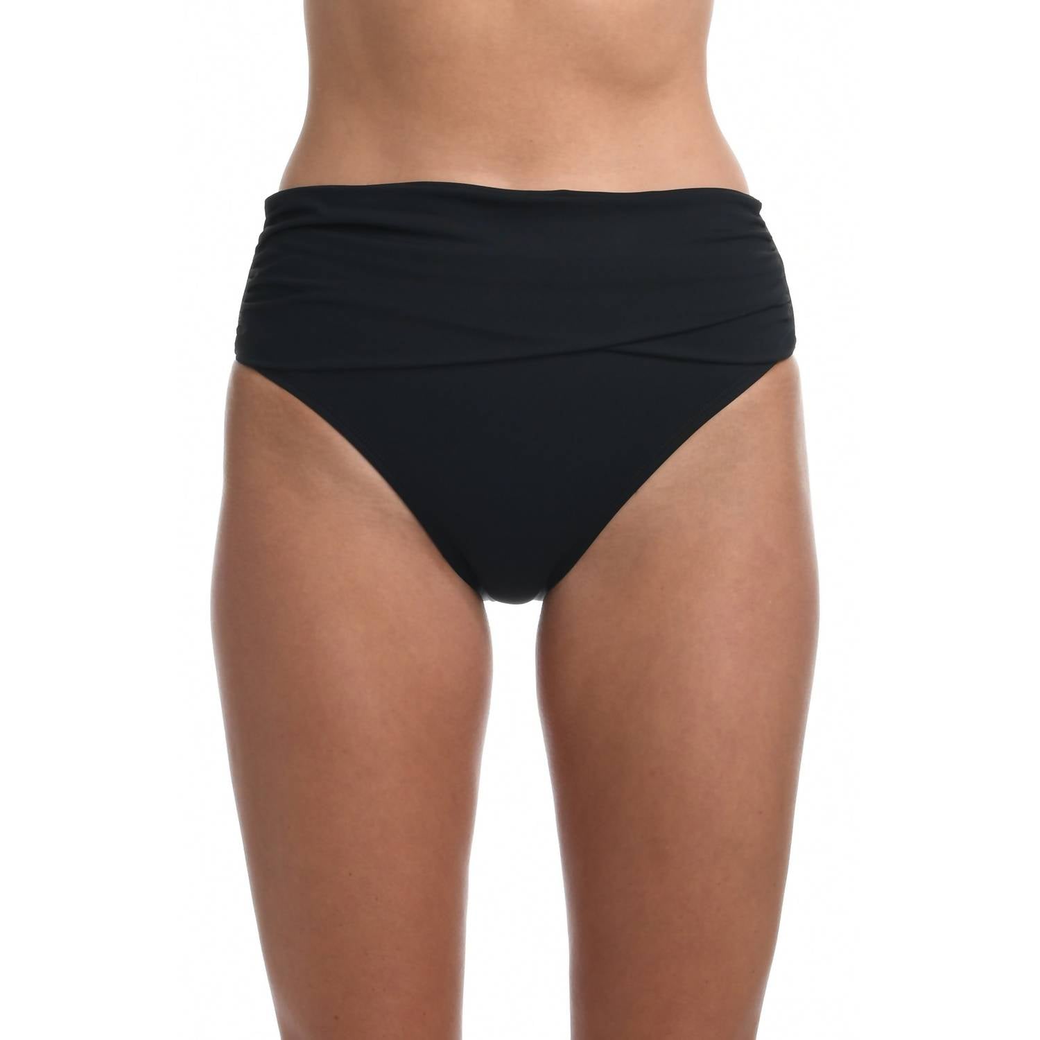 

Плавки Island Goddess средней талии с поясом-кушаком черного цвета La Blanca