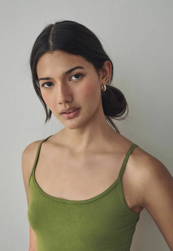 Топ с тонкими бретелями Next, Olive Green — фото 4