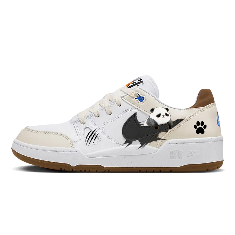 

Nike Full Force Противоскользящие Амортизирующие Износостойкие Низкие Кроссовки для Скейтбординга Мужские Коричневый Белый