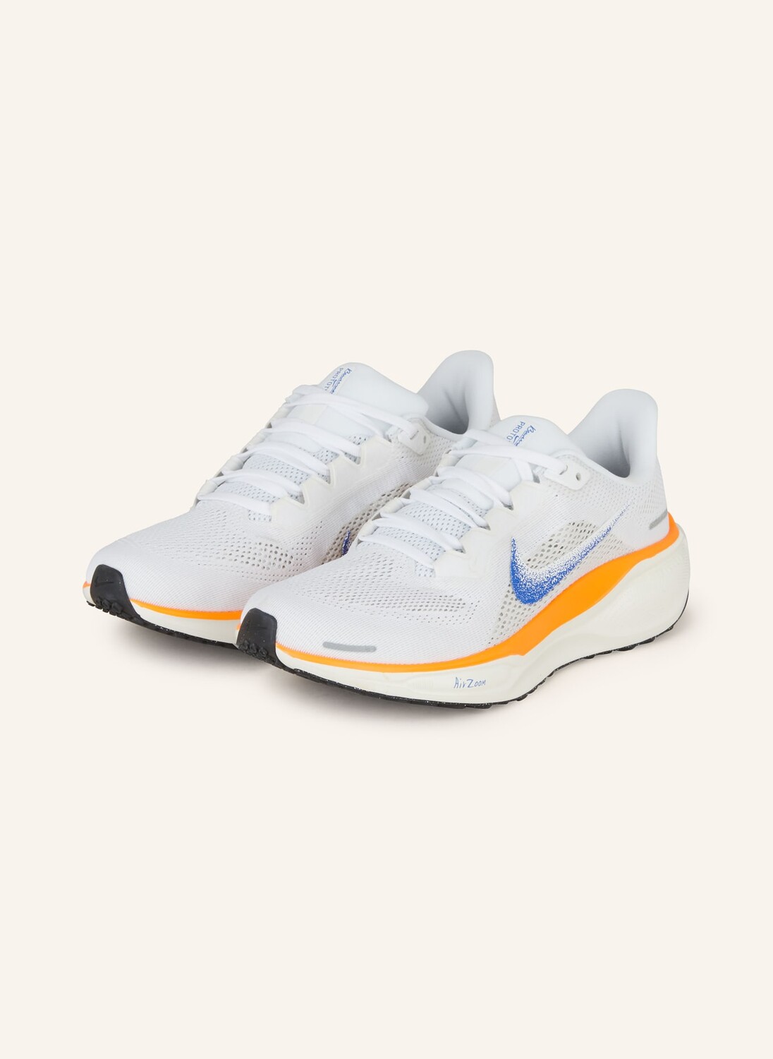 

Кроссовки пегас 41 Nike, белый/неоновый оранжевый/синий