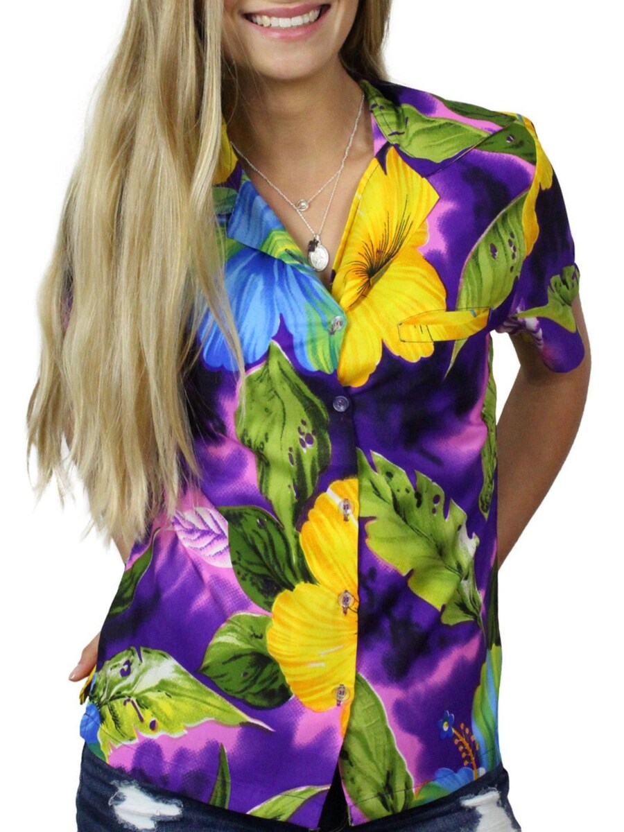 

Блуза King Kameha Big Flower, фиолетовый