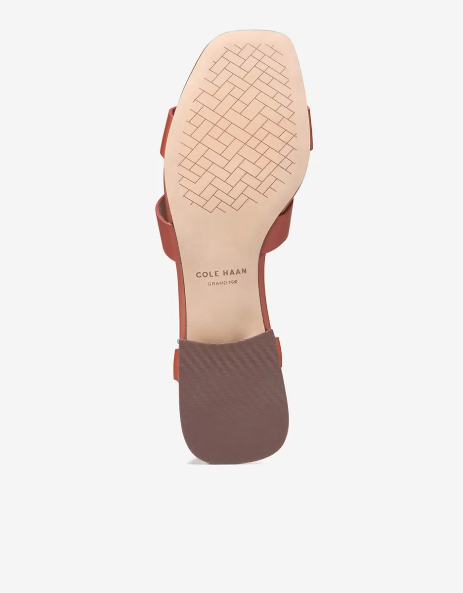Женские сандалии на каблуке из натуральной кожи Cole Haan, коричневый — фото 2