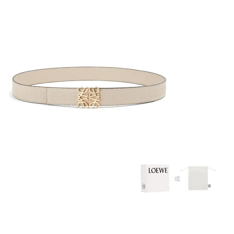 

LOEWE Женский белый кожаный ремень из коровьей кожи шириной 2,8 см, White