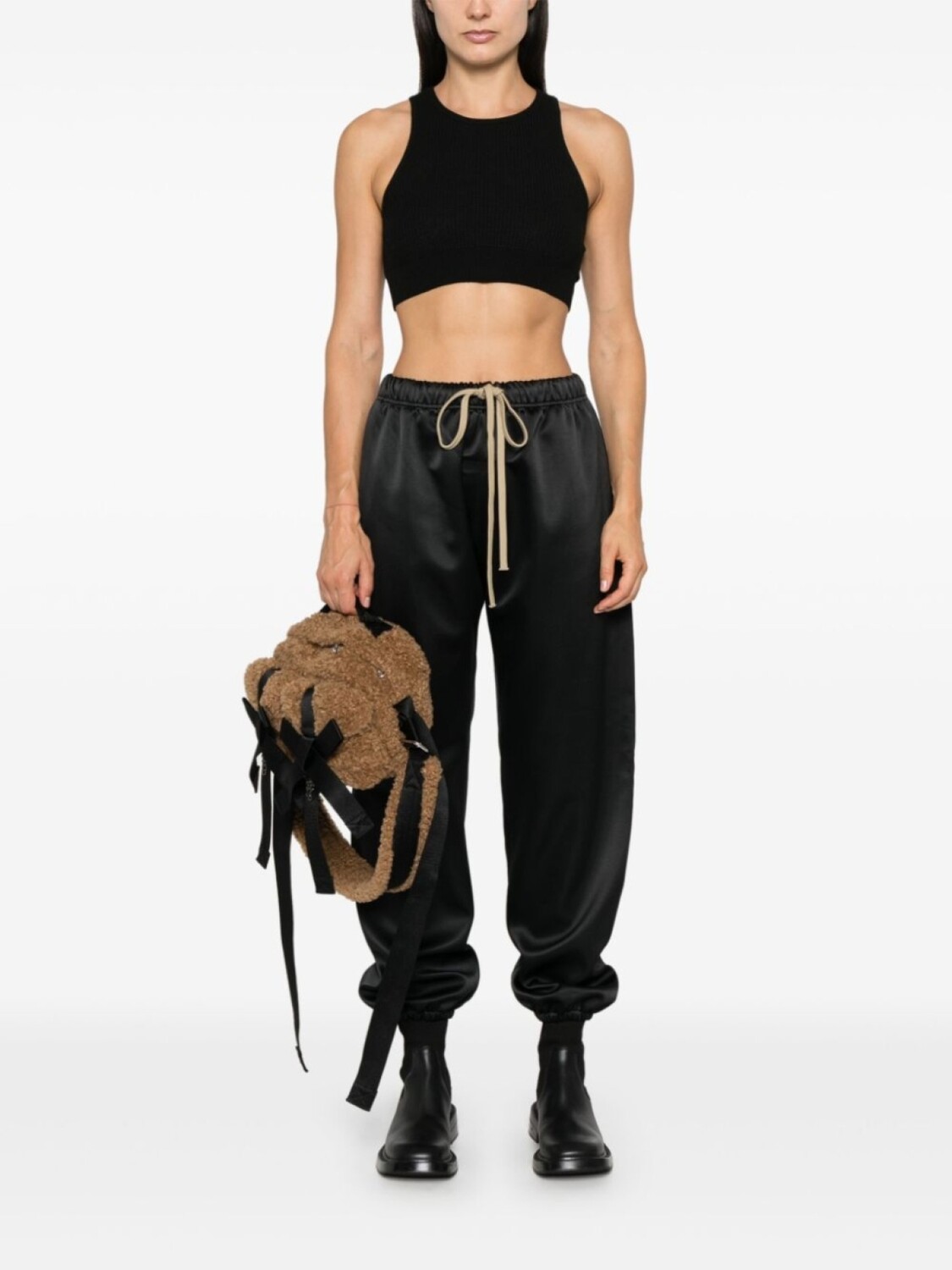 

FEAR OF GOD ESSENTIALS фактурный топ без рукавов, черный