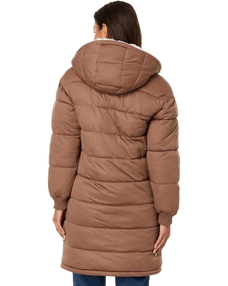 

Пальто Avec Les Filles Sherpa Lined Maxi Puffer Coat, цвет Truffle