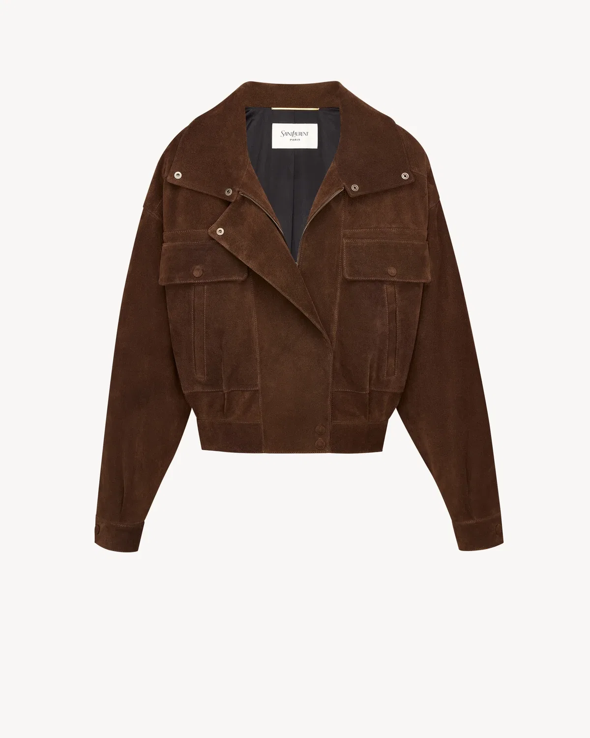 Куртка из винтажной спилка Saint Laurent, коричневый