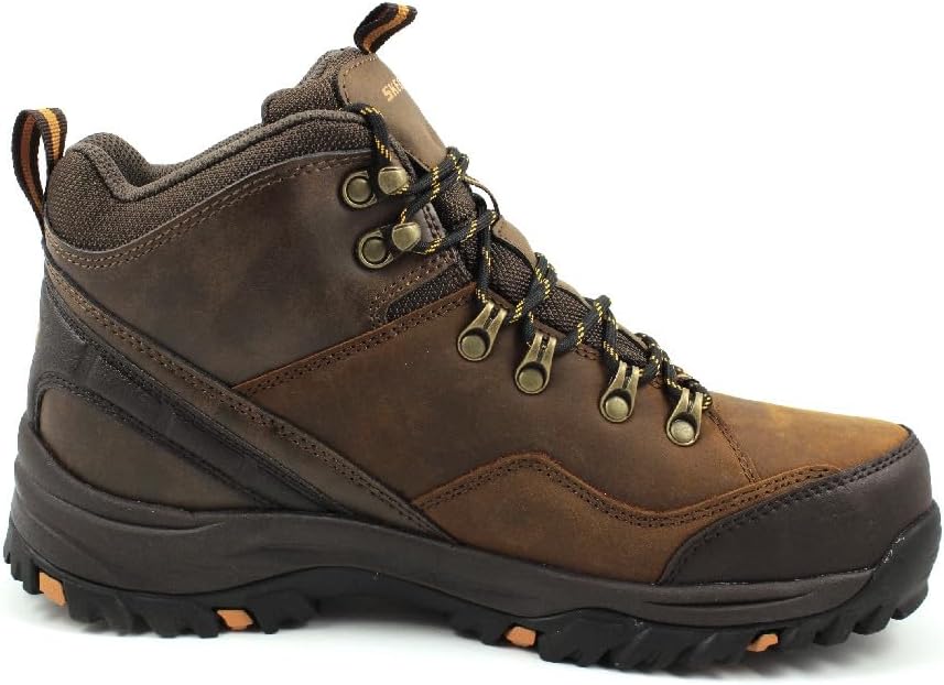 Мужские водонепроницаемые ботинки Skechers Relment Pelmo Chukka, коричневый — фото 4