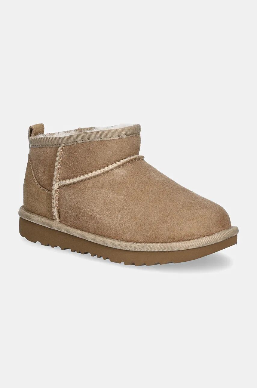 

Детские зимние сапоги UGG KIDS CLASSIC ULTRA MINI, бежевый