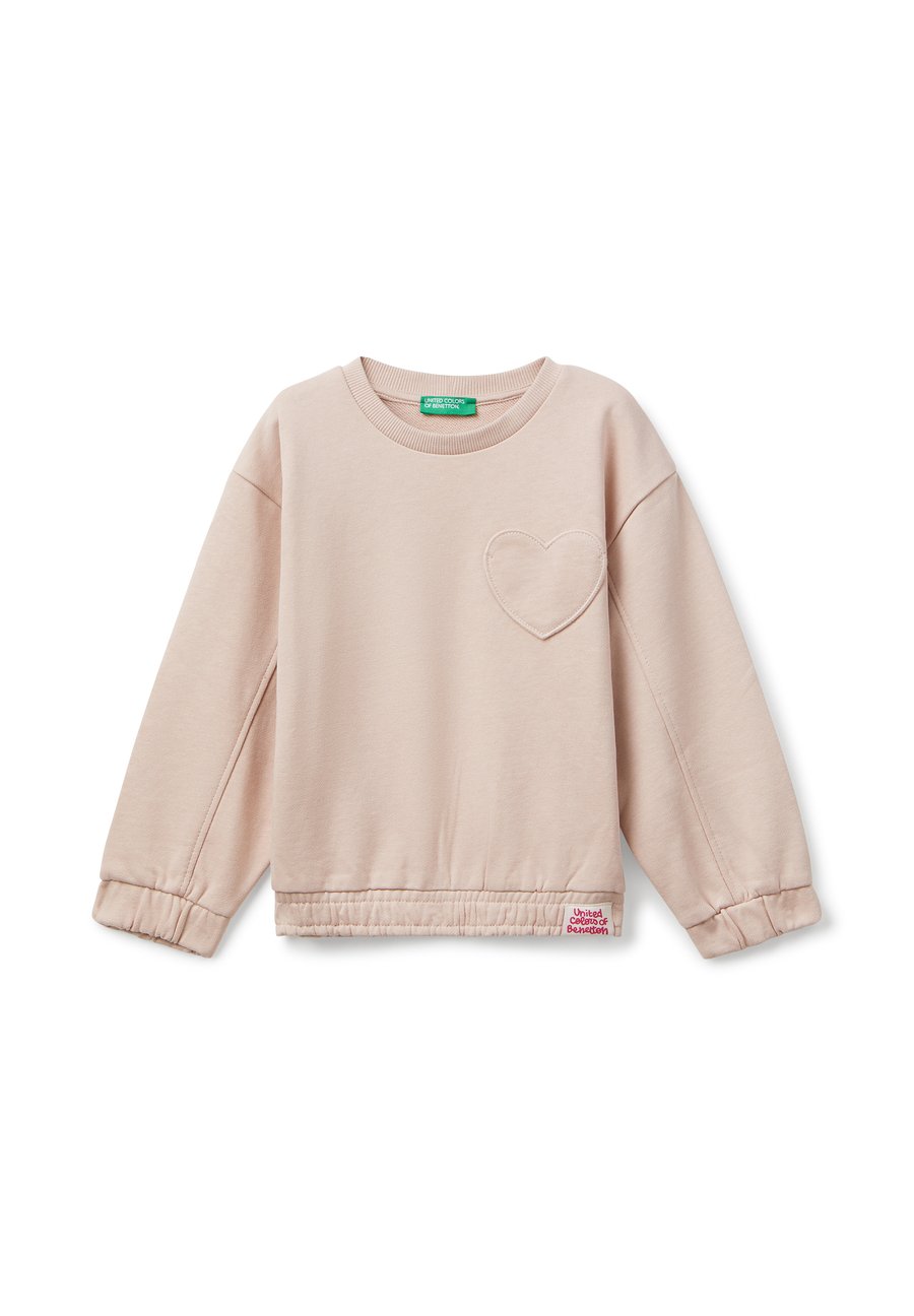 

Толстовка United Colors of Benetton WITH HEART PATCH, Pink/Light Pink