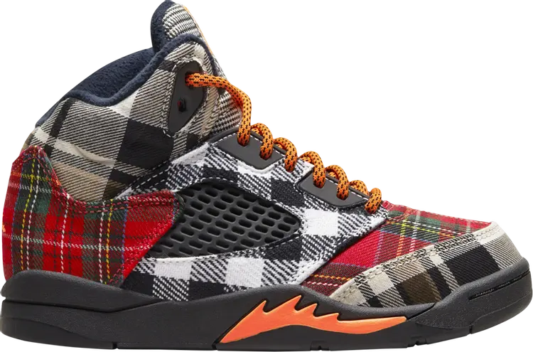 

Кроссовки Air Jordan 5 Retro PS 'Plaid', разноцветный