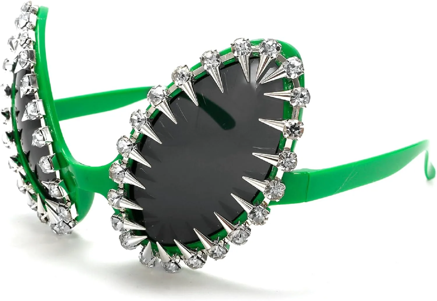 

Большие солнцезащитные очки «кошачий глаз» с заклепками для женщин, блестящие очки со стразами, идеально подойдут для украшения любой вечеринки mincl, C2