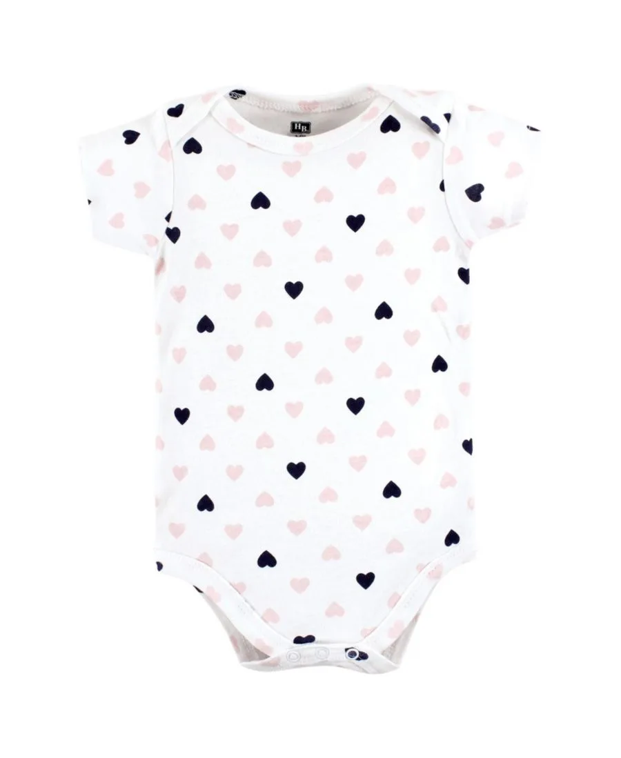 Комплект из 3 хлопковых боди Hudson Baby, girl mommy розовый темно-синий 3pk — фото 4