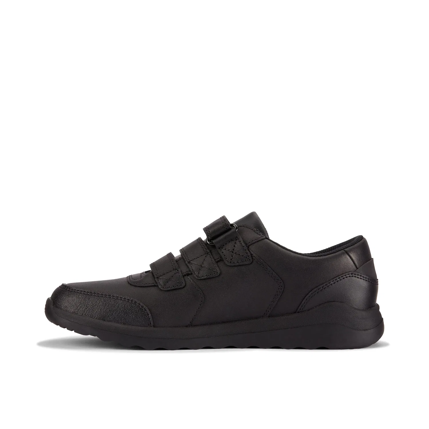 Кроссовки Clarks Daze Step для девочек, кожаные, на липучках, черные — фото 2
