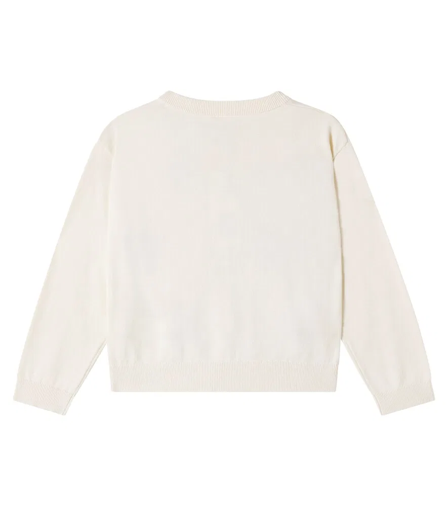 Кардиган из жаккардовой хлопковой ткани Nina Bonton, белый — фото 3