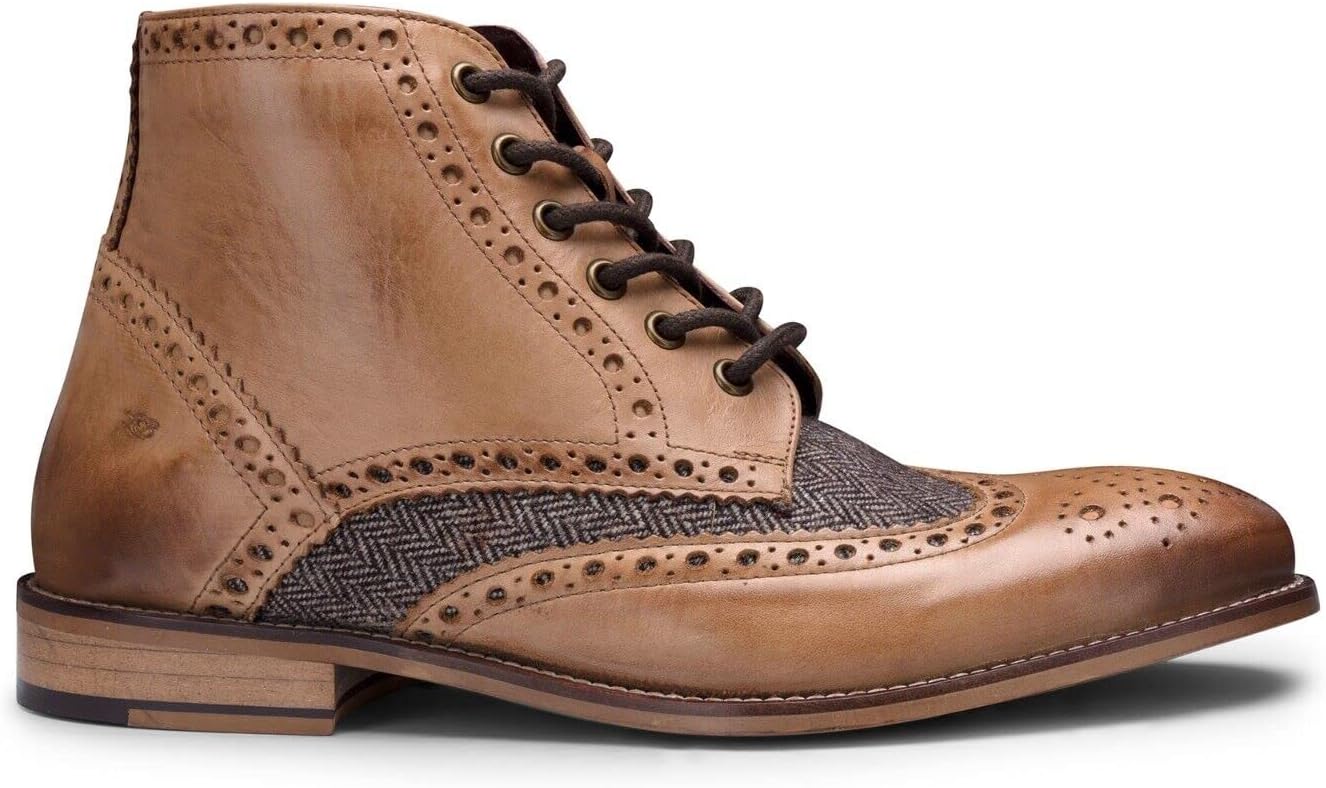 

Мужские коричневые кожаные классические ретро умные оксфорды с шнуровкой винтажные ботинки до щиколотки Infinity Leather