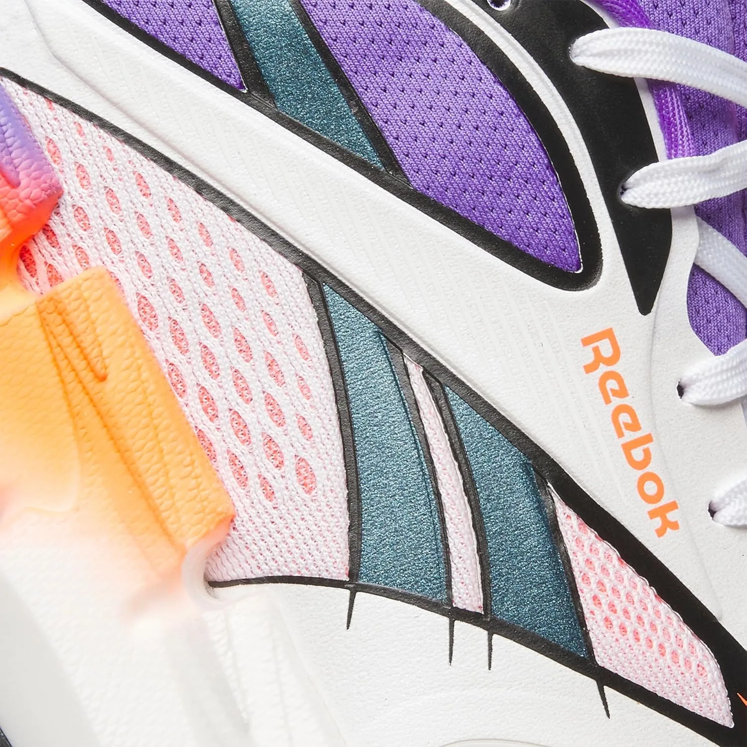Мужские кроссовки Reebok Floatzig 2, белый/оранжевый/фиолетовый — фото 2