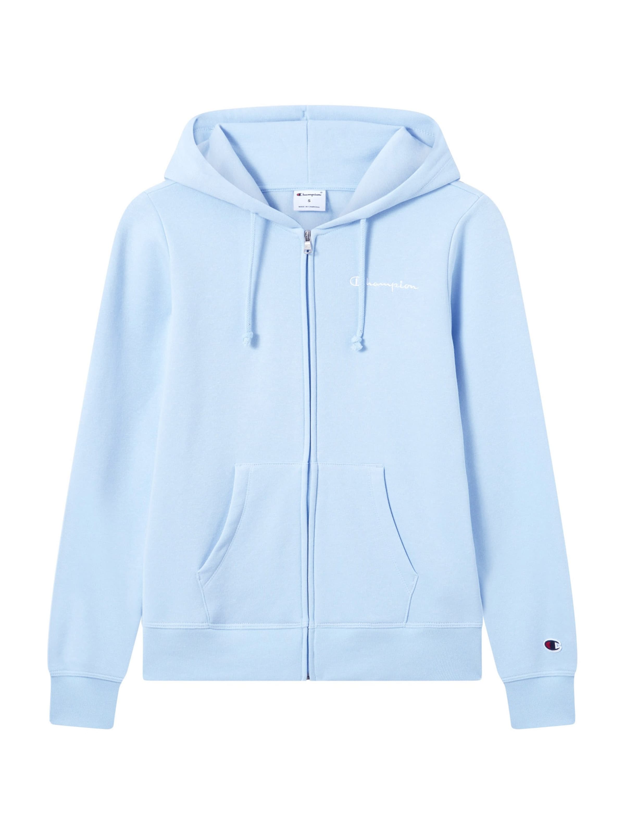 

Champion Authentic Athletic Apparel Худи на молнии в светло-голубом цвете, Синий, Champion Authentic Athletic Apparel Худи на молнии в светло-голубом цвете