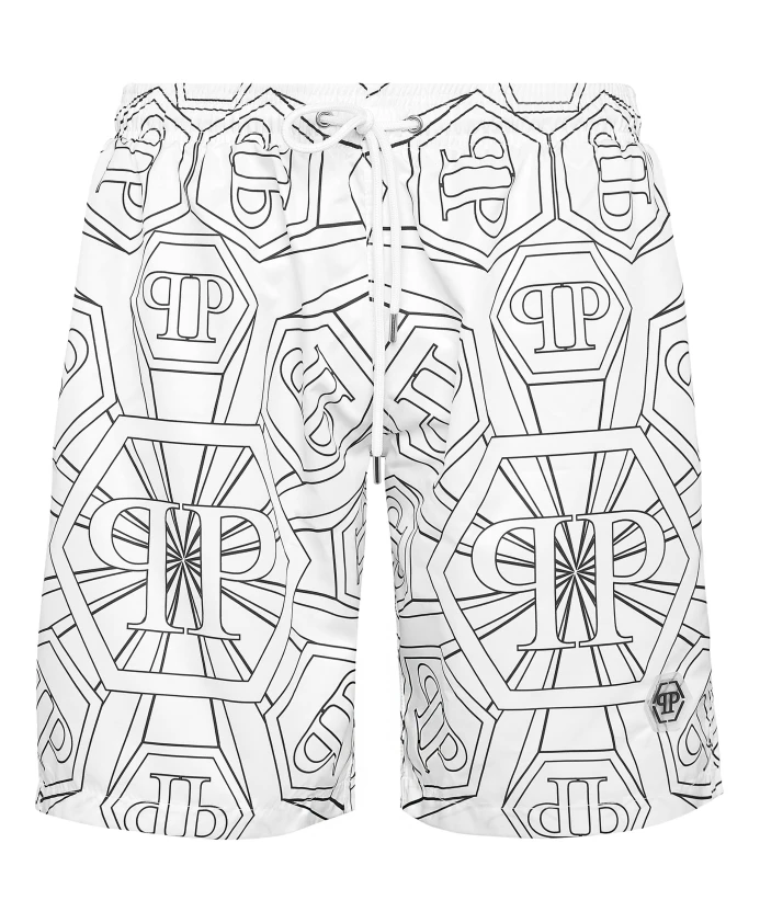 

Плавки с монограммой Philipp Plein, белый