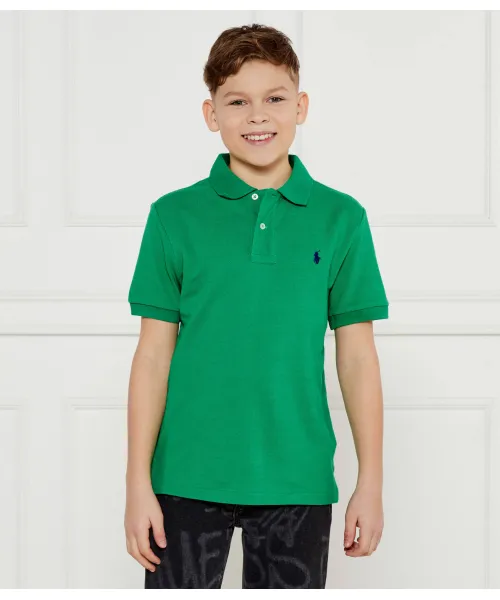 

Футболка поло Slim fit Polo Ralph Lauren, зеленый