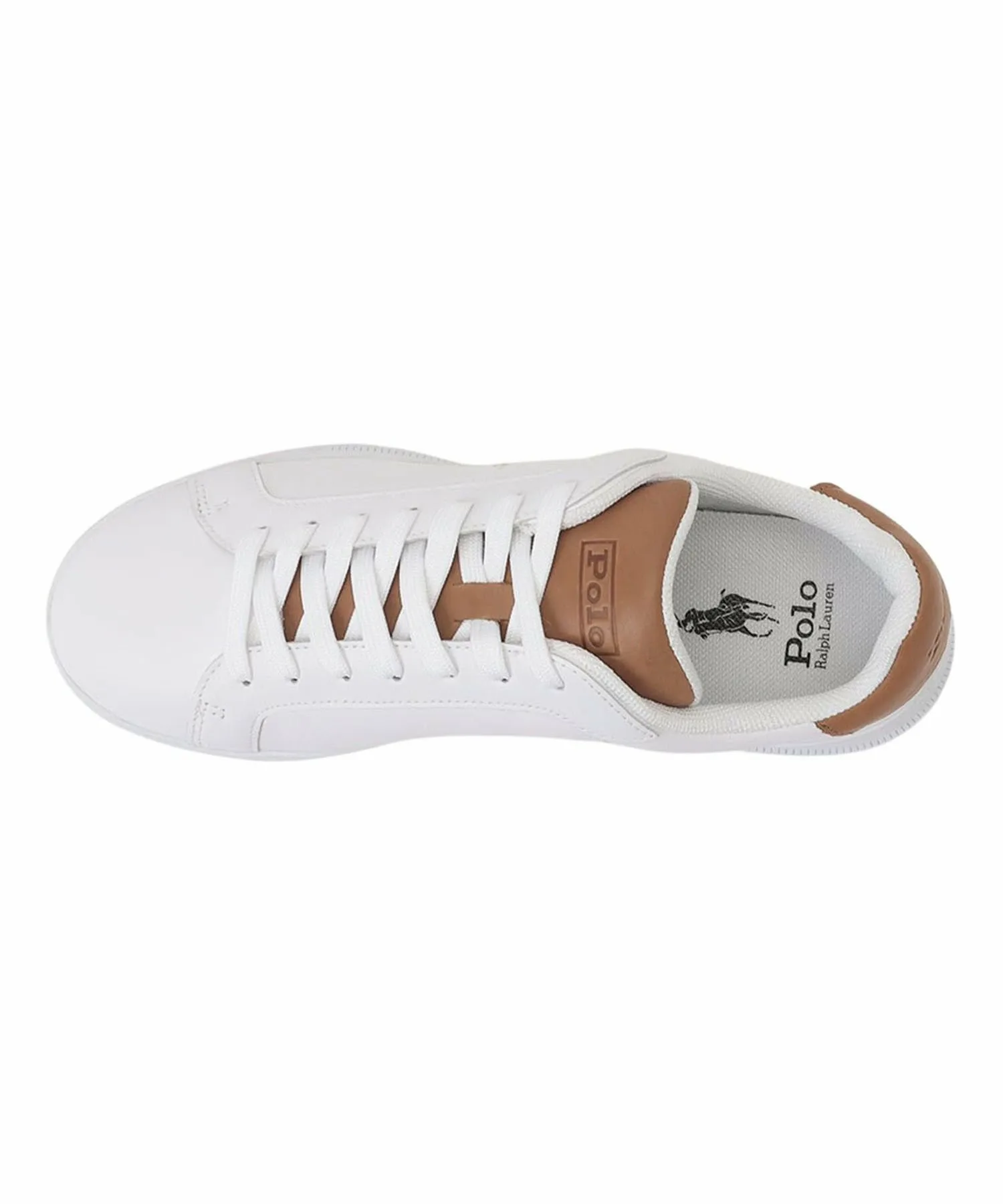 Кроссовки Polo Ralph Lauren RA56 Heritage Court 2 белого и бежевого цвета Polo Ralph Lauren, White Tan — фото 2