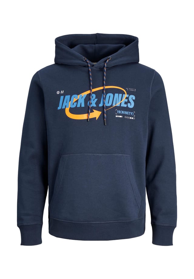 

Толстовка с капюшоном черного цвета Jack & Jones, синий