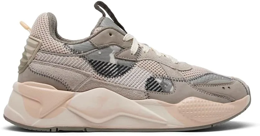 Мужские кроссовки PUMA RS X Rain Map с шнуровкой - повседневные, бежевые, бежевый