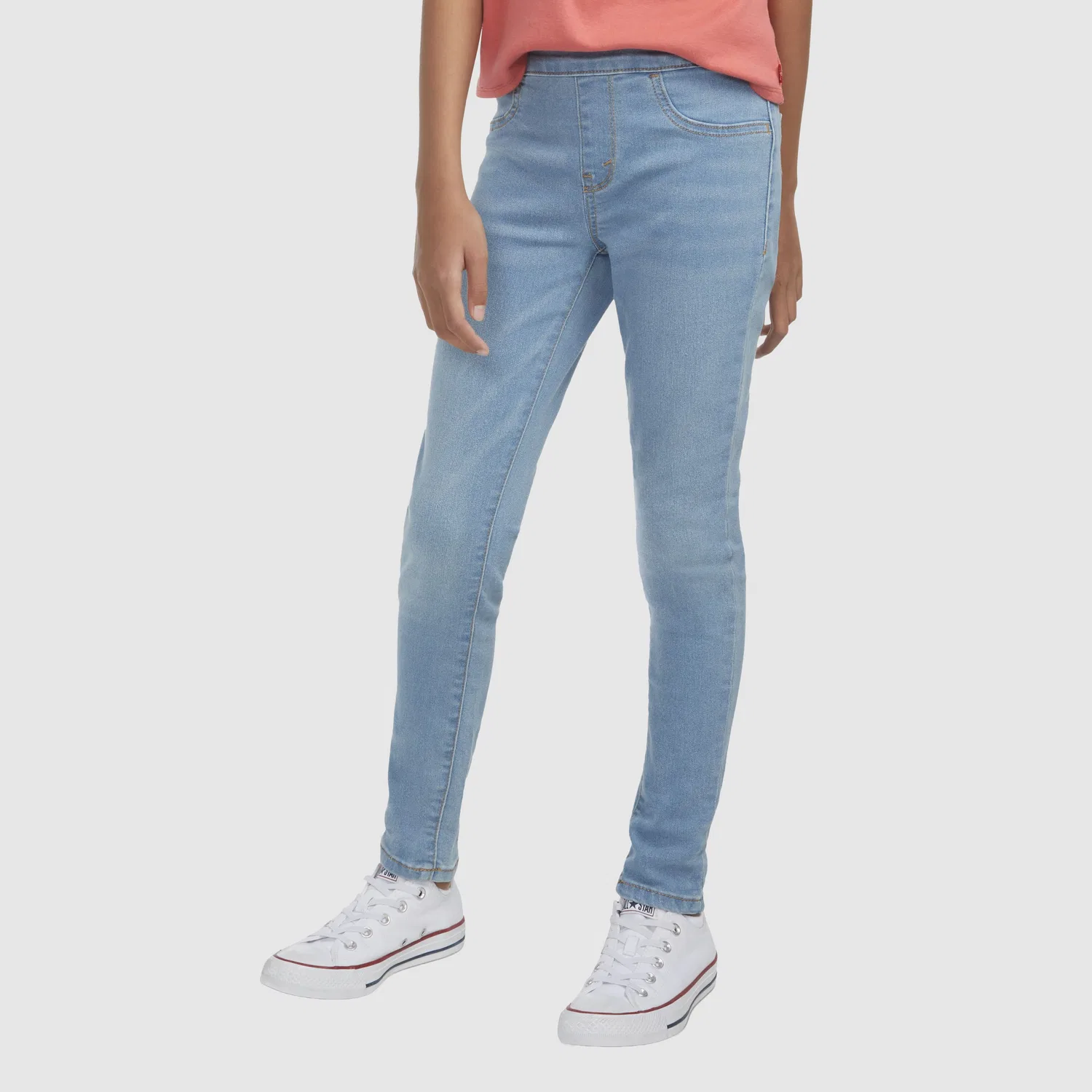 Джеггинсы на резинке для девочек 7-16 лет Levi's, Medium Wash — фото 2