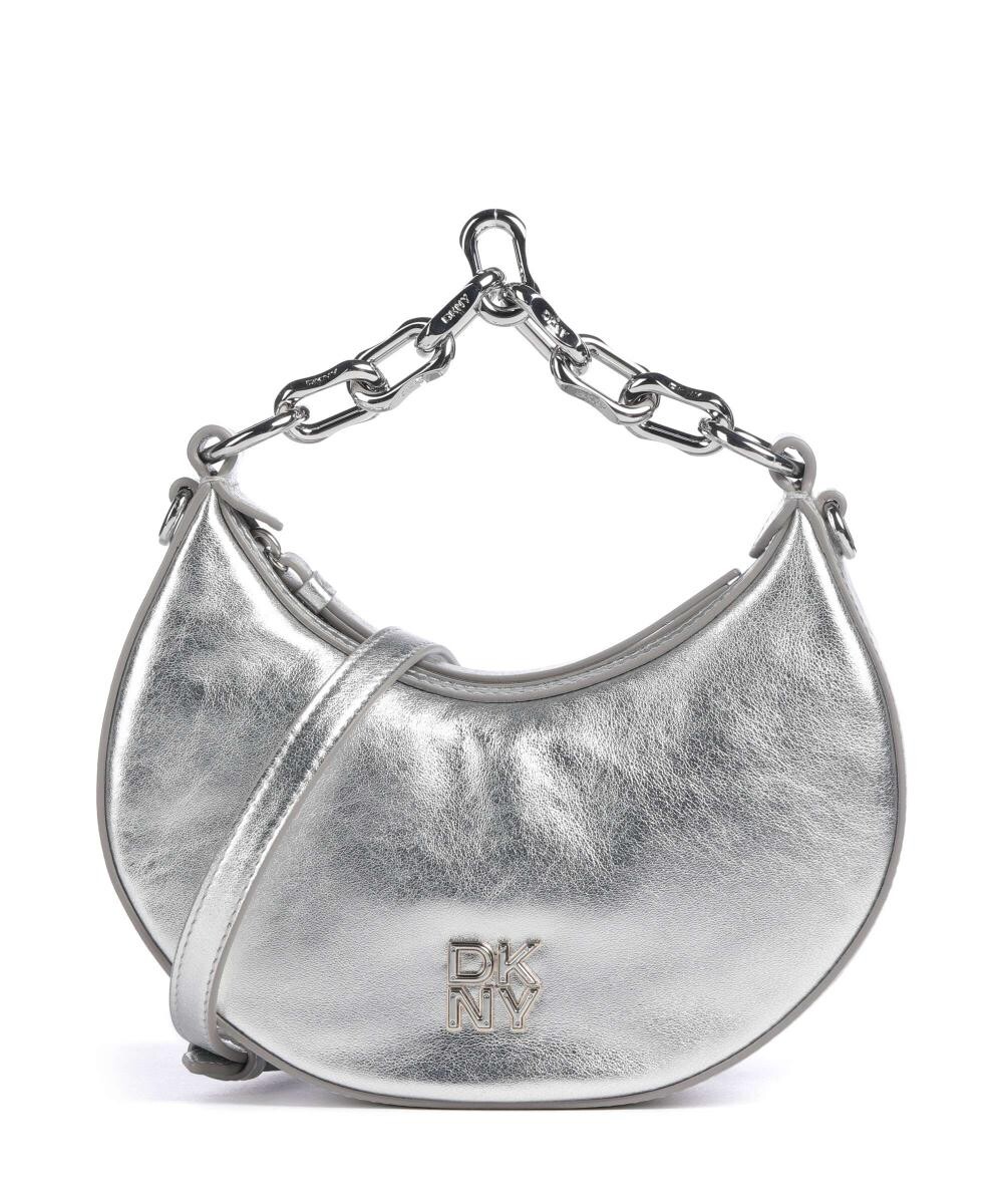

Сумка через плечо les из мелкозернистой яловой кожи. Dkny, серебряный