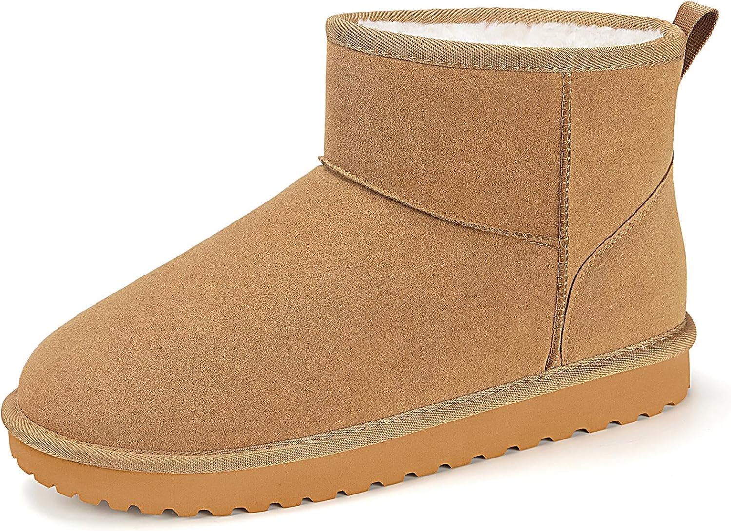 

Мужские зимние ботинки Mishansha, замшевые, теплые, с легким надеванием, хаки