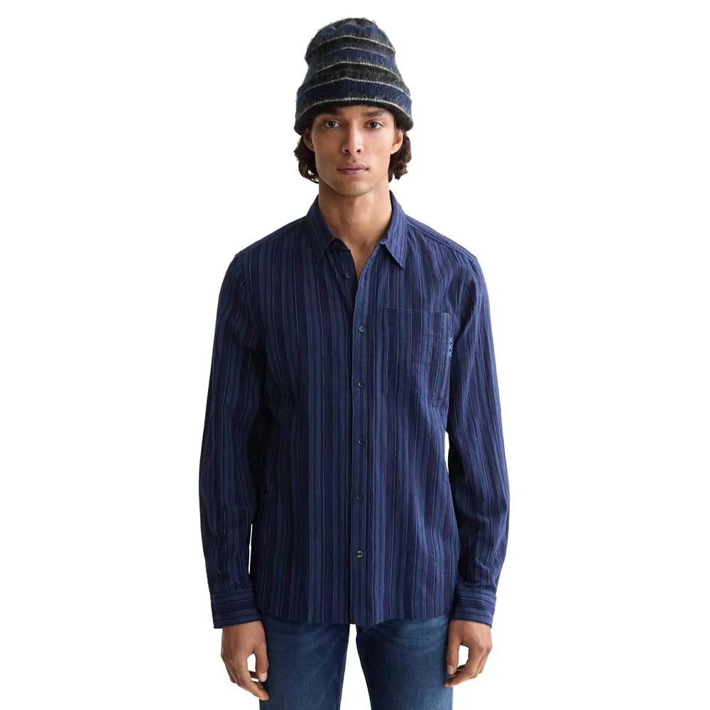 

Рубашка Scotch & Soda Textured Stipe, синий