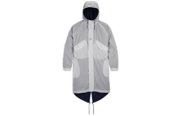 Куртка Nike Air x Kim Jones Crossover Reversible mid-length Hooded Jacket US Edition Unisex Blue White Bluewhite, белый — фото 3