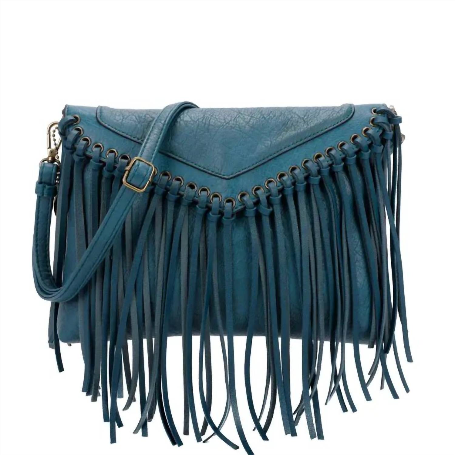 

Ampere Creations Женская сумка через плечо Dallas Fringe Crossbody Bag бирюзового цвета