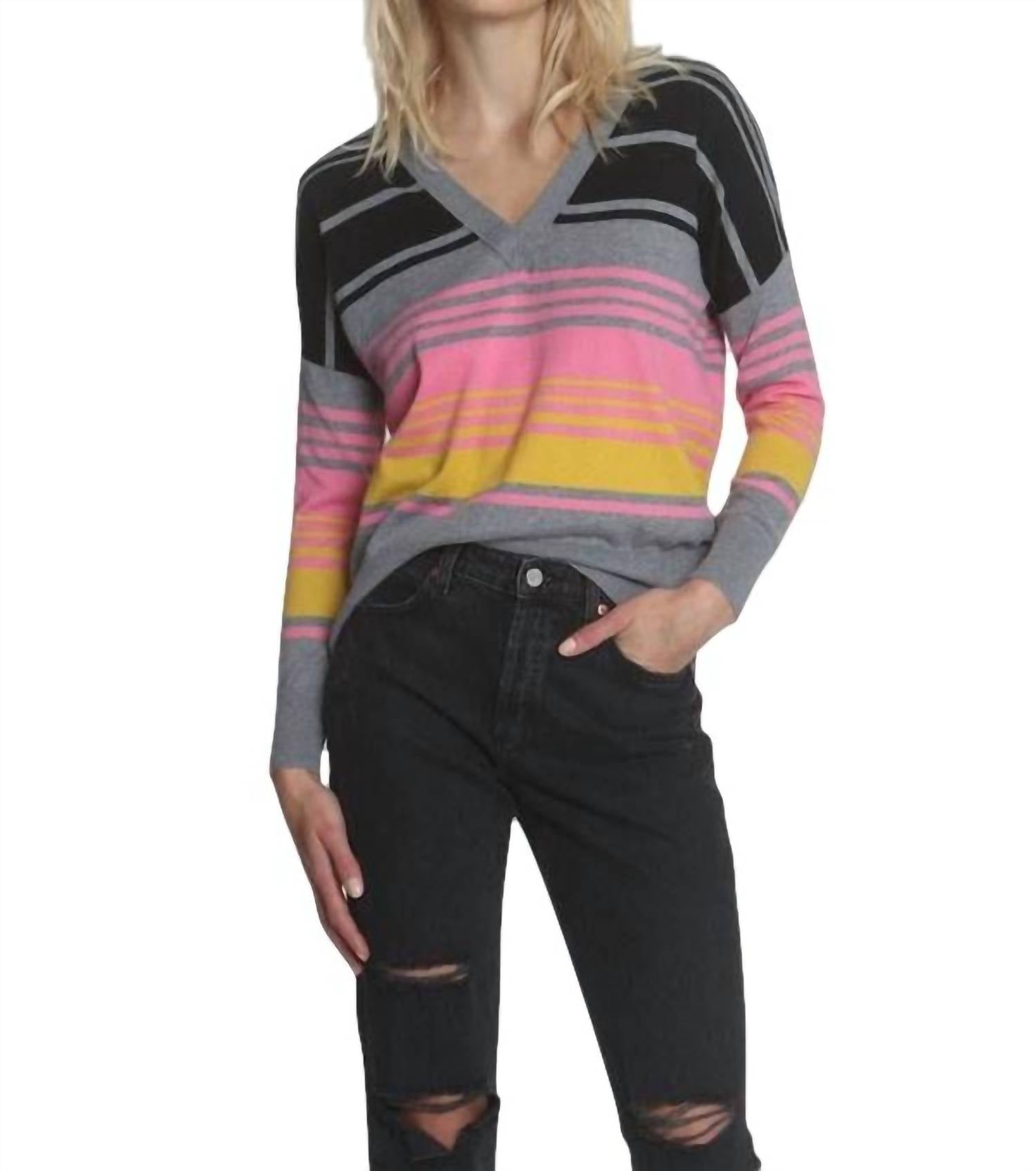 

Топ Sunrise Stripe Vee Top в розовом цвете Multi LABEL+thread