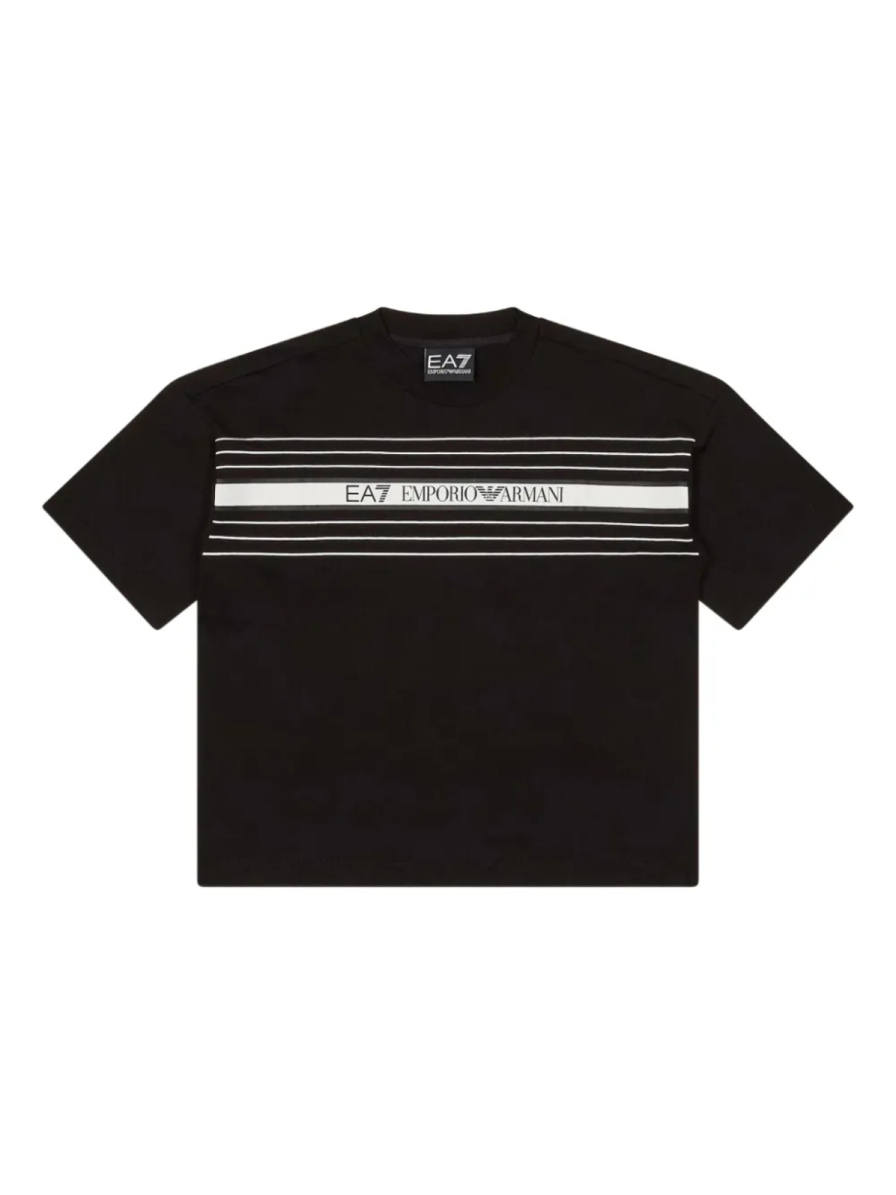 

Футболка с логотипом на ленте Emporio Armani Kids, черный