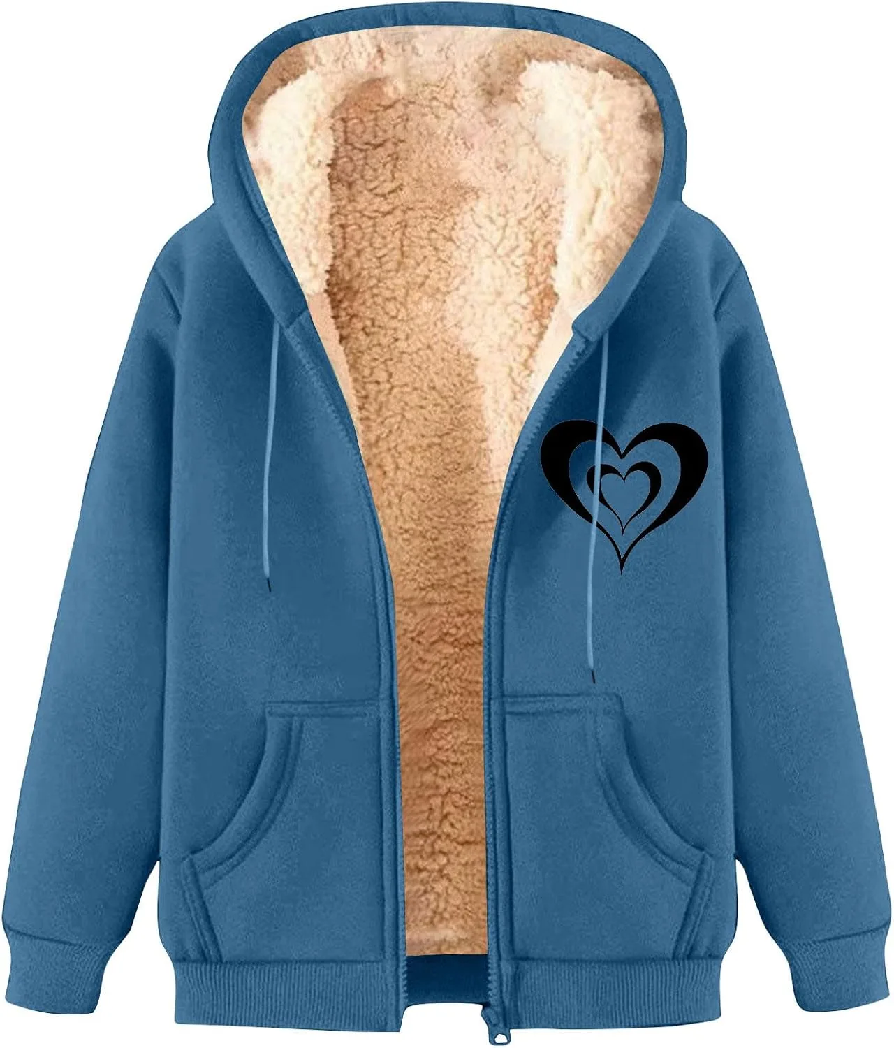 

Мужская худи на молнии с принтом на кармане