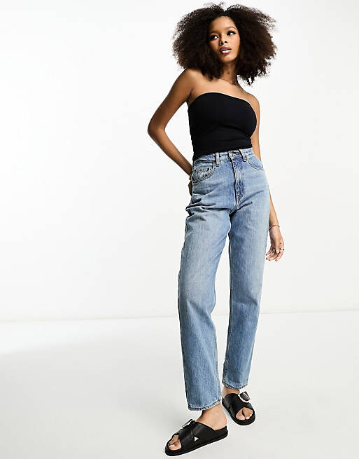 

Черный бесшовный топ-бандо ASOS DESIGN