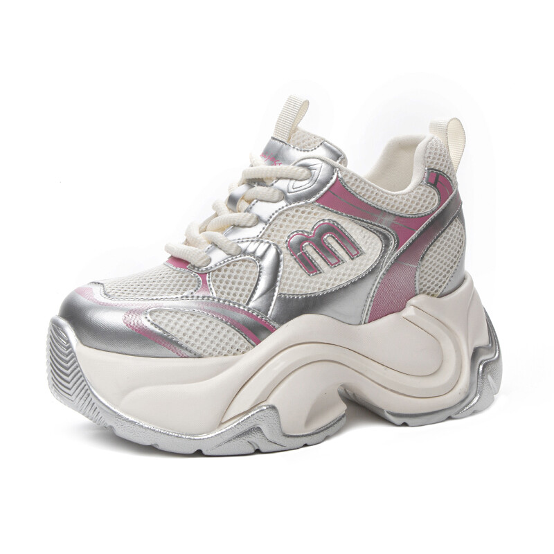 

Кроссовки женские толстые низкие Shoe Cabinet Floral Language, цвет Pink Silver