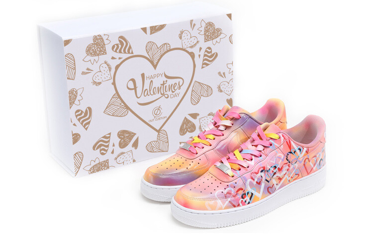 

Кроссовки Nike Air Force 1 Skateboard Shoes Men Low-Top Yellow/pink/purple