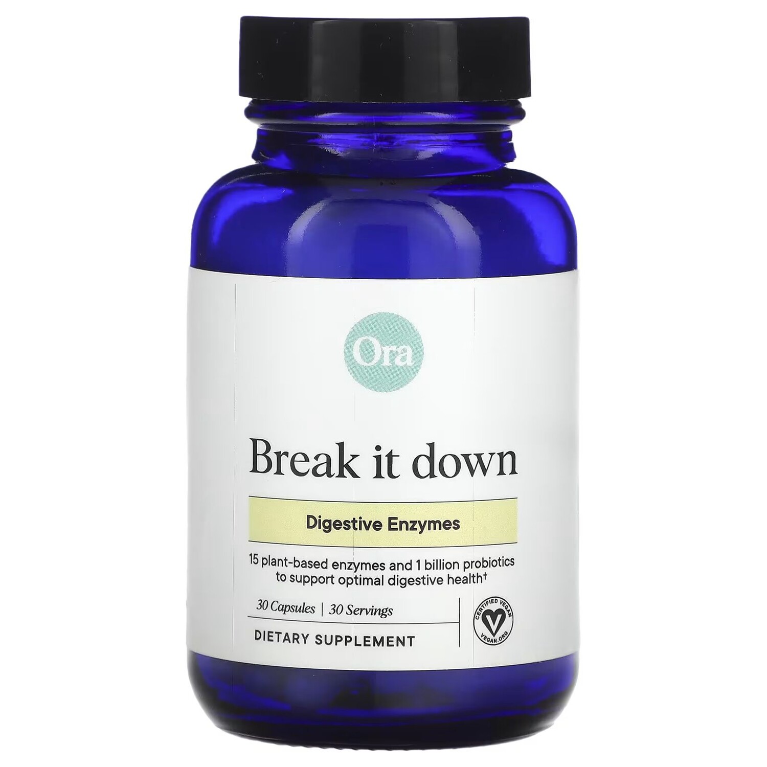 

Break It Down, пищеварительные ферменты, 30 капсул Ora