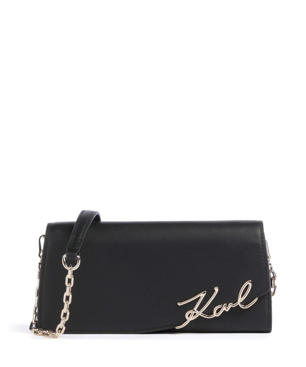 

Кошелек K/Signature из мелкозернистой коровьей кожи Karl Lagerfeld, черный