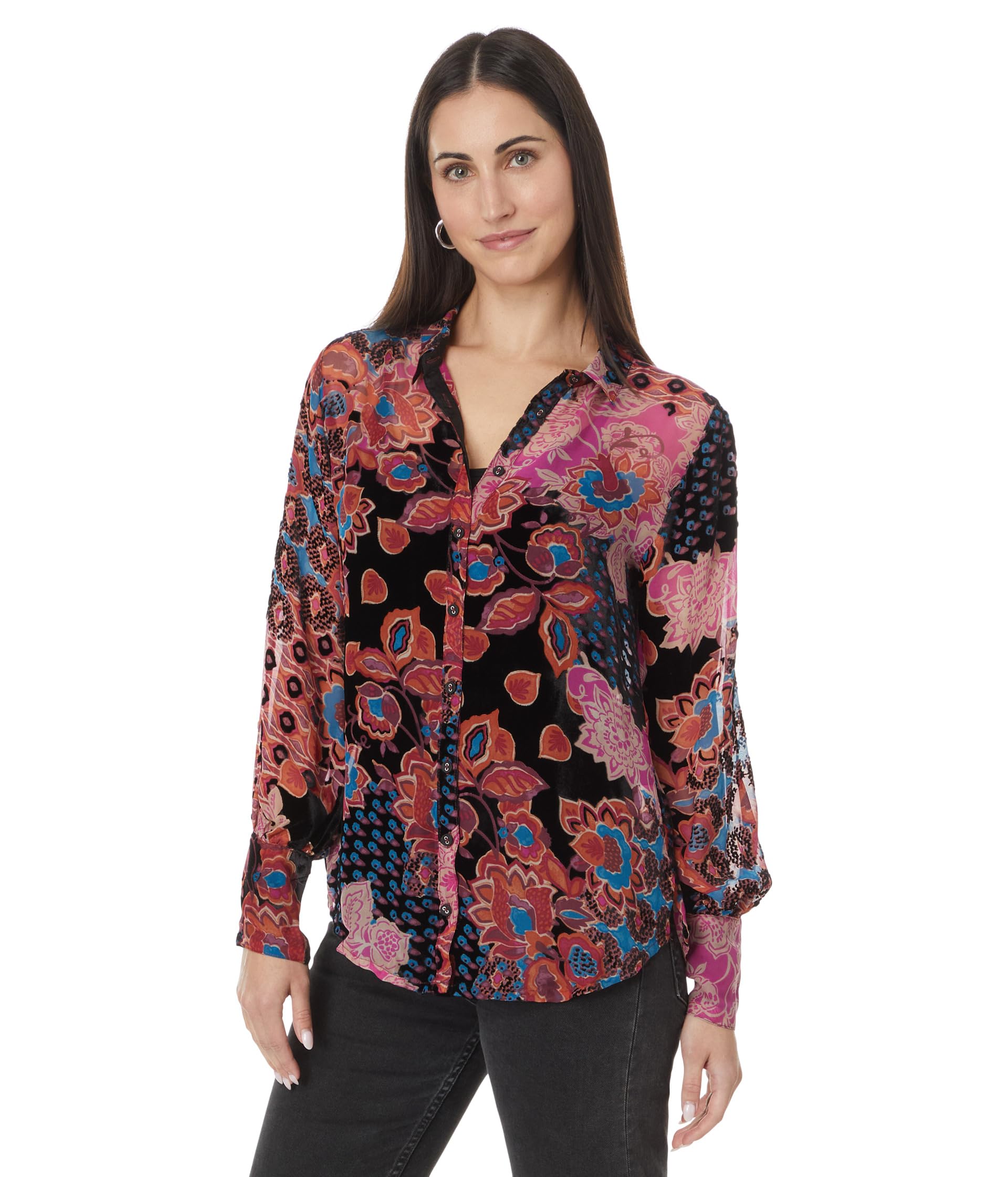 

Блуза Johnny Was Yrene Burnout Blouse, цвет Alvardo Burnout