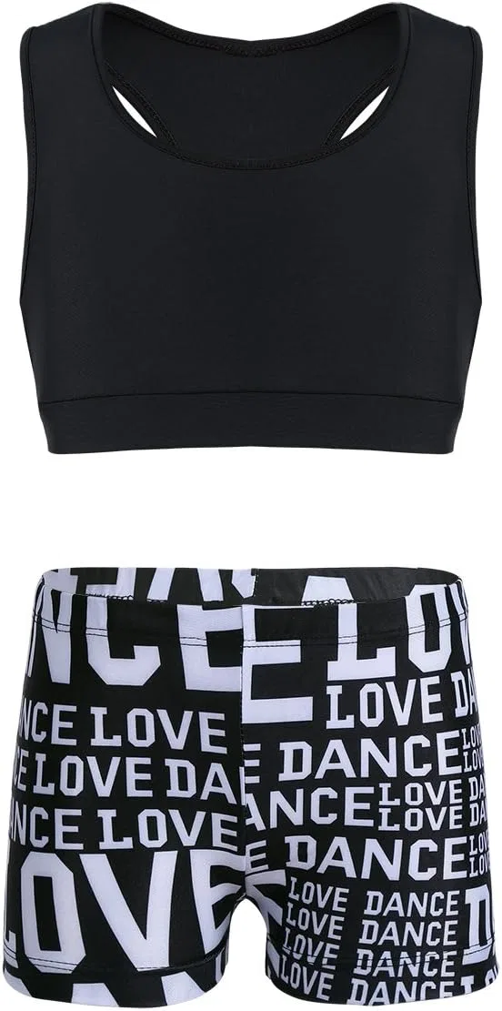Детский спортивный комплект из топа и леггинсов, ACSUSS, 2 предмета, Black